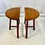 1940s Vintage Swedish Folk Art Gustavian Boho Chic Half Moon Teak Side Tables - A Pair. For Sale - Image 6 of 15