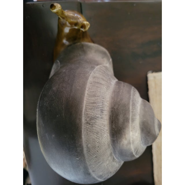 Ceramic Mid 20th Century Signed Anthony Freeman McFarlin Ceramic Snail Sculpture For Sale - Image 7 of 11