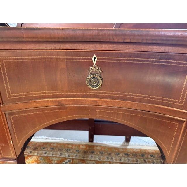 Brass Early 1800s George III Mahogany Inlaid British Sideboard For Sale - Image 8 of 12