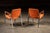Pair of Delwood Mid Century Orange Vinyl Armchairs For Sale In Chicago - Image 6 of 10