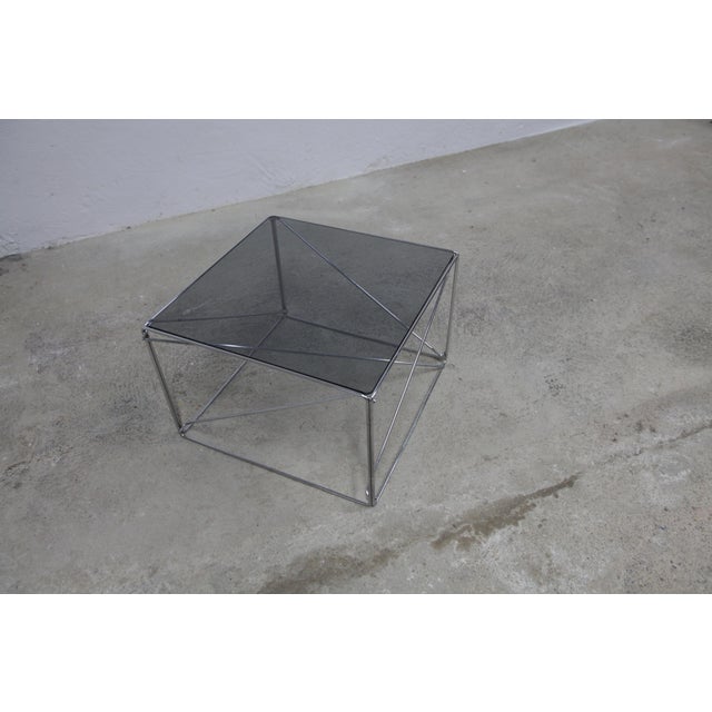 Isocèle Collection Coffee Table with Smoked Glass Top from Max Sauze, 1970 For Sale - Image 10 of 13