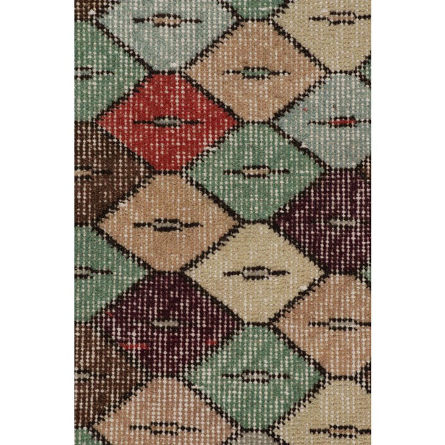 Traditional Vintage Zeki Müren Rug With Polychrome Geometric Patterns, From Rug & Kilim For Sale - Image 3 of 7