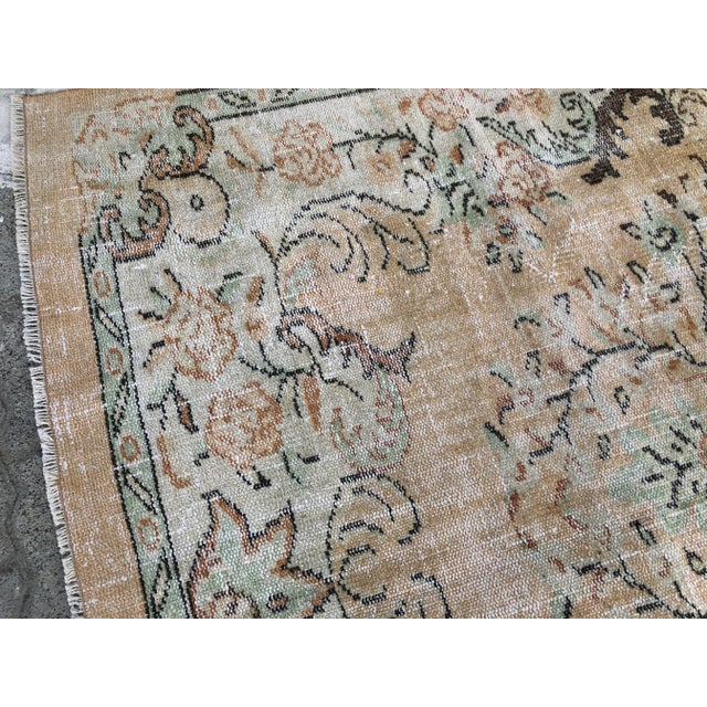 Oushak Handmade Anatolian Rug For Sale - Image 9 of 11