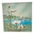Mid-Century Modern Floral and Nautical Painting For Sale