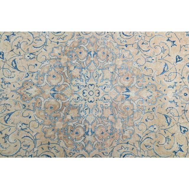Tangerine 1970s Vintage Persian Handmade Wool Cotton Area Rug For Sale - Image 8 of 11