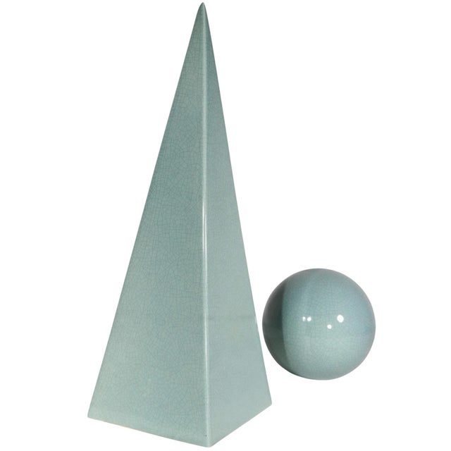 Jaru Ceramic Trylon and Perisphere by California Pottery Maker Jaru Circa 1985 For Sale - Image 4 of 15