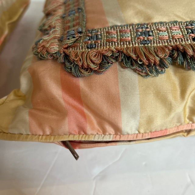 Pair of 1990s Decorative Silk Pillows For Sale - Image 4 of 5