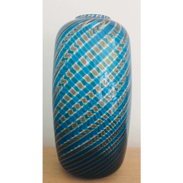 Contemporary 1985 Paolo Venini "Canne Retorte" Murano Vase, Italy For Sale - Image 3 of 11