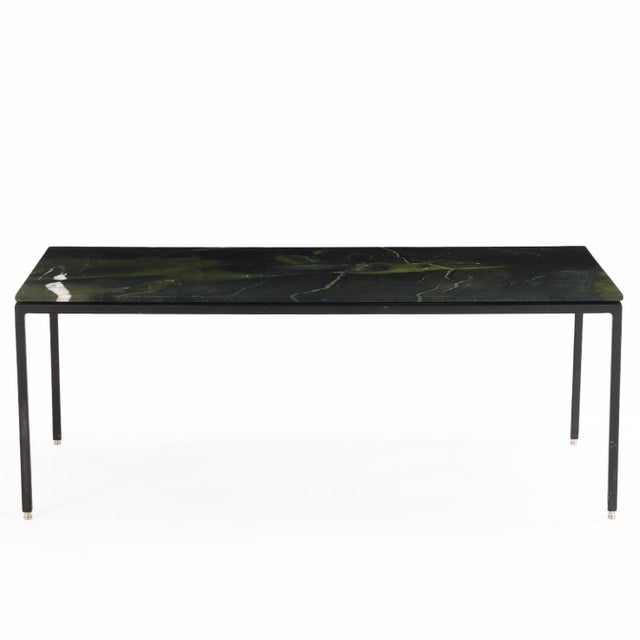 Contemporary Sensational Contemporary Green Marble Table For Sale - Image 3 of 6