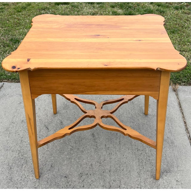 Thomasville Replicas Pine Porringer Top Side Table For Sale - Image 10 of 12