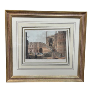 Mayer, Luigi "The Lovers Fountain With the Adjacent Mosque" With Gold Frame