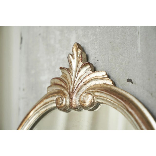 Gold Mid-Century Neoclassical Wall Mirror in Wood, 1940s For Sale - Image 8 of 11