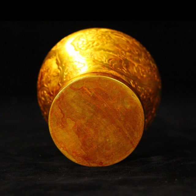 Dimensions: Height 16.5cm (6.5") x Base Diameter 6.5cm (2.56") Weight: 580 grams (approx. 1.28 lbs) Material: Gilt Bronze...