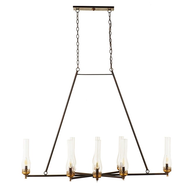 Traditional 8 Light Gas Replica Chandelier by Lowcountry Originals For Sale - Image 3 of 3