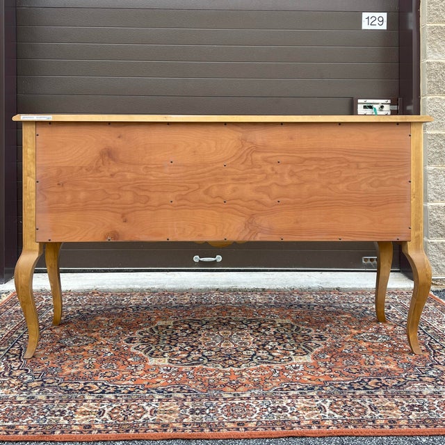 2000s Ethan Allen Country French Collection Solid Birch 3 Drawer Buffet or Sideboard (26-6226 Provence) For Sale - Image 9 of 12