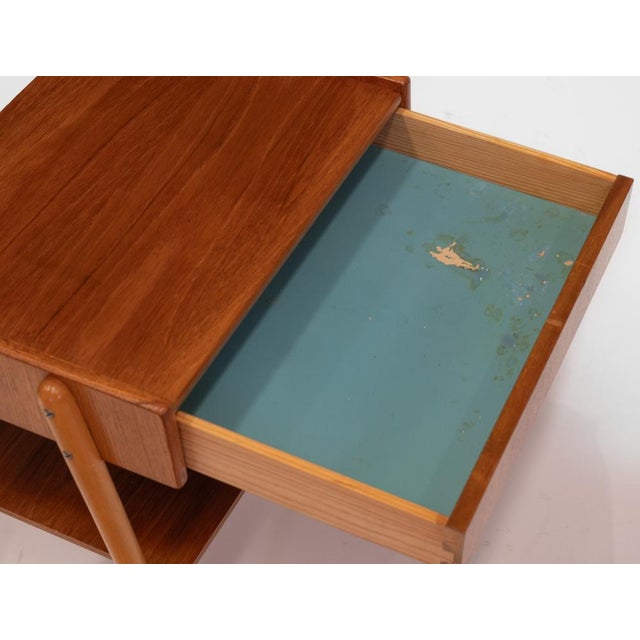 Mid-Century Swedish Teak Bedside Tables from Carlström & Co, 1960s, Set of 2 For Sale - Image 9 of 17