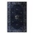 1920s Antique Navy Blue Vase Floral Deco Antique Chinese Peking Knotted Rug For Sale