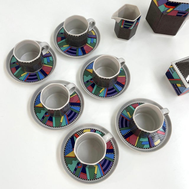 1990s Tea Service Scenario Metropol by Barbara Brenner for Rosenthal, 1990s, Set of 9 For Sale - Image 5 of 8