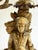 Victorian Antique Brass Soldier Victorian 3 Arm Girandole Candlestick With Marble Base & Prisms For Sale - Image 3 of 17