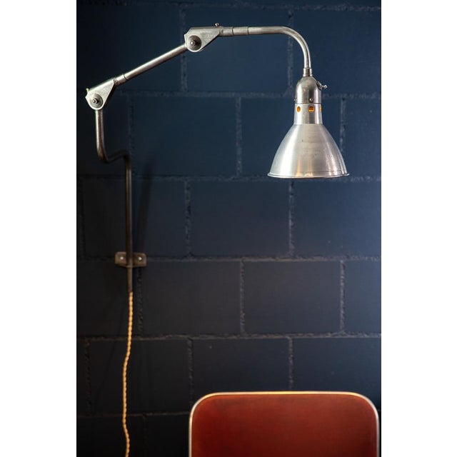 Industrial Vintage French Machine Lamp, 1940s For Sale - Image 3 of 10