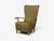 1950s Danish Modern, Highback Lounge Chair, Elm, Wool, Denmark, 1950s For Sale - Image 5 of 12