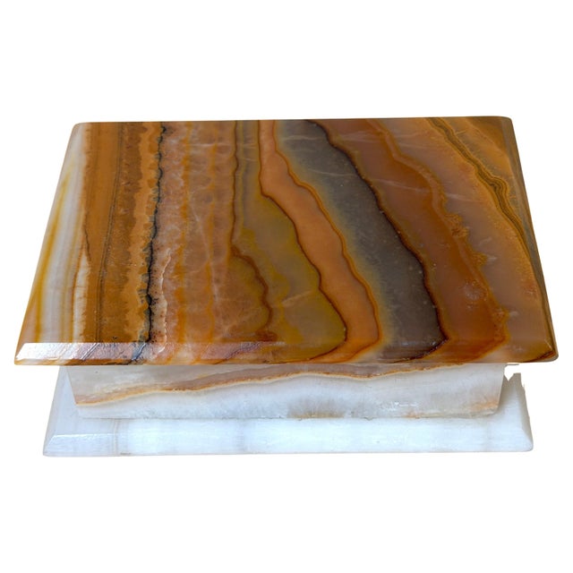 Italian Specimen Agate and Alabaster Hinged Table Box, Circa 1950s For Sale In West Palm - Image 6 of 18