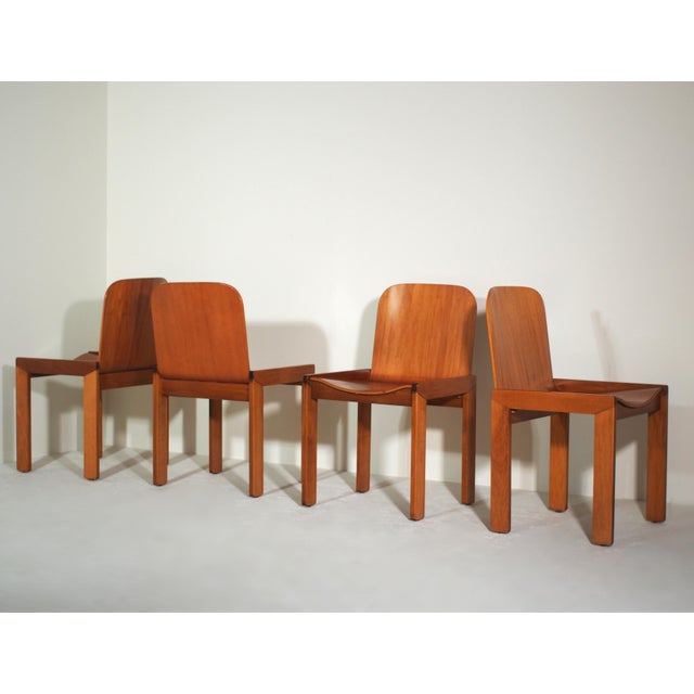 Dining Chairs by Afra and Tobia Scarpa for Molteni, Italy, 1970s, Set of 4, in Good conditions. Designed 1970 to 1979 This...