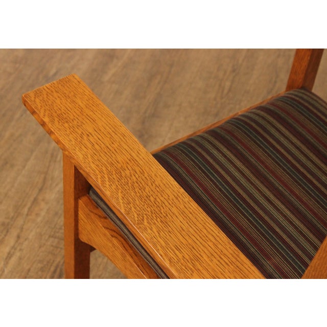 Stickley Mission Collection Harvey Ellis Oak Rocking Chair For Sale - Image 11 of 12