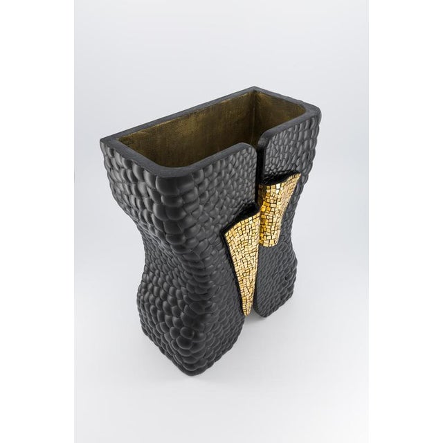 Smok Gold Glass Paste Mosaïque Table Lamp by Studio Karen B For Sale - Image 9 of 13