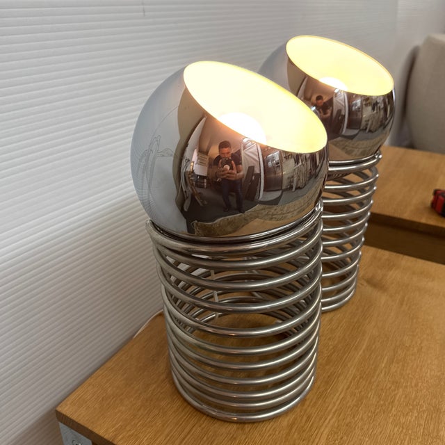 Mid 20th Century Style After Ingo Maurer Spring Mid Century Modern Tables Lamps - a Pair For Sale - Image 11 of 12