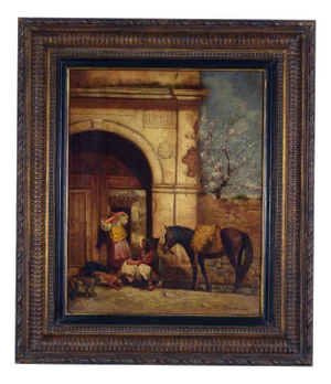 Ciro De Lucia, Women and Horse, 1970s, Oil on Canvas