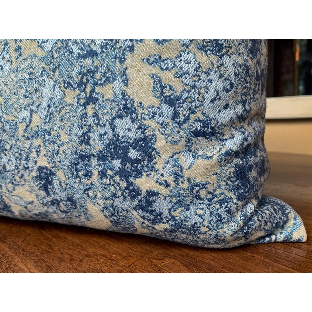 Custom Throw Pillows in Holland & Sherry Woven Patterned Fabric - A Pair For Sale In New York - Image 6 of 10