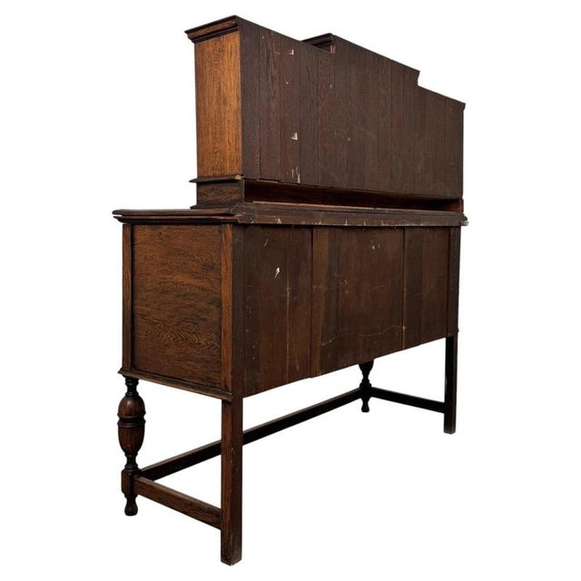 Antique Early 20th Century English Jacobean Oak Sideboard For Sale - Image 10 of 13