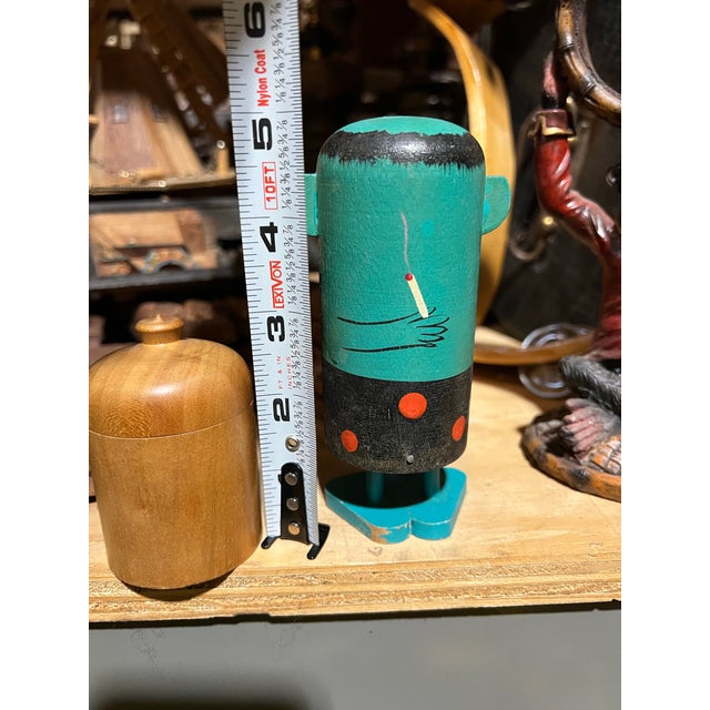 Turquoise Vintage Popsie Wooden Novelty Toy For Sale - Image 8 of 9