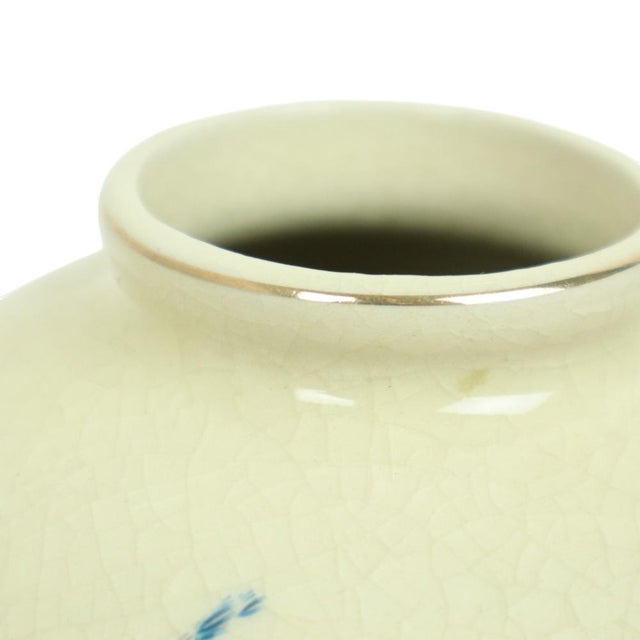 Japanese Vases Peacock Flowers Crackle in Ceramic, 1960s, Set of 2 For Sale - Image 10 of 18
