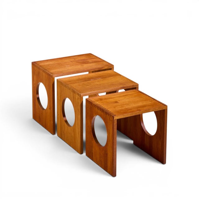 Jens Quistgaard Mid Century Danish Teak Nesting Tables - Set of 6 For Sale In Chicago - Image 6 of 12