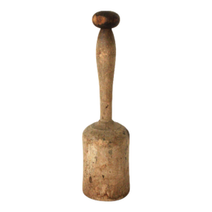 Antique French Hand-Turned Rustic Chef's Masher