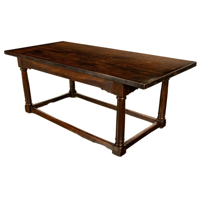 Antique 17th Century Charles I Jacobean 80" Long Oak Refectory Dining Table 1630 For Sale - Image 11 of 18