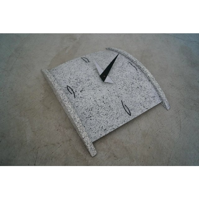 Memphis Group 1980's Postmodern Memphis Style Wall Clock For Sale - Image 4 of 13