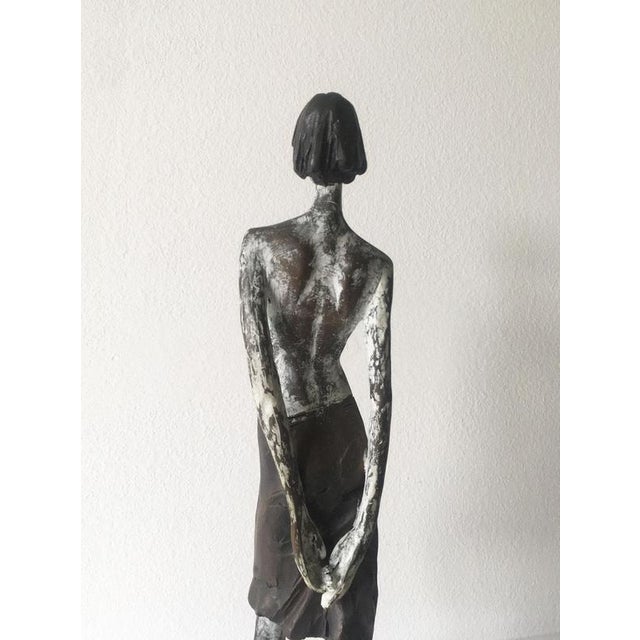 Italian Cast Lost Wax and Bronze Sculpture by Aron Demetz Guardando, 2004 For Sale - Image 14 of 18