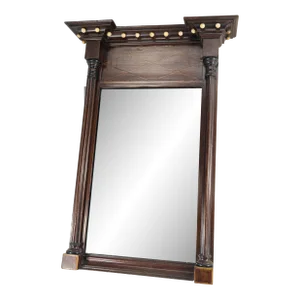 19th Century English Mahogany Small Pier Mirror