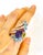 Bochic "Capri" Vintage Sapphire & Multi Gem Cocktail Ring 18k Gold & Silver For Sale - Image 17 of 18