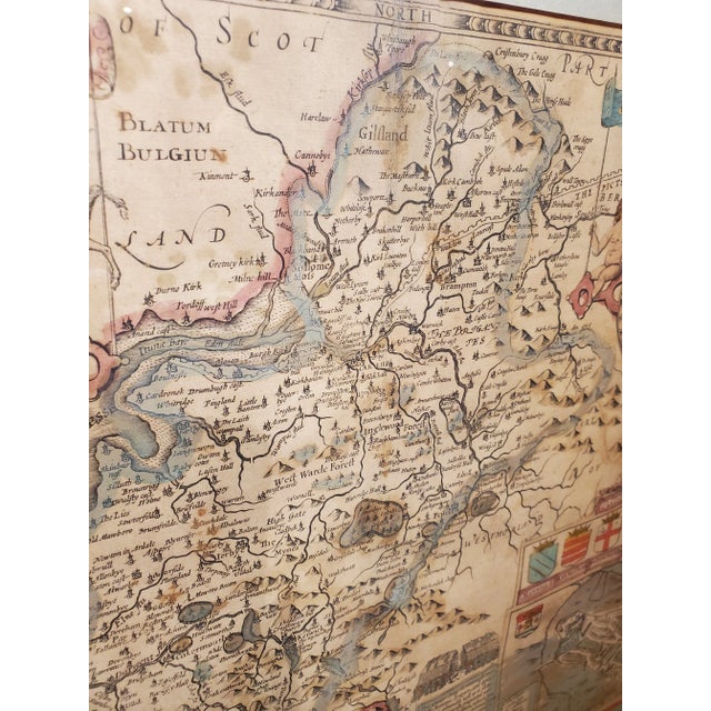 17th Century Hand-Colored Map of Cumberland by John Speed, England, 1610 For Sale In Washington DC - Image 6 of 13