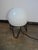 1980s Vintage Metal and Frosted Glass Globe Lamp, 1980s For Sale - Image 5 of 8