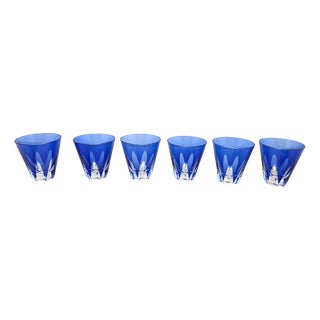 Crystal Cocktail Glasses by Herbert Kny for VEB Glaswerke Schmiedefeld Gdr, 1960s, Set of 6 For Sale