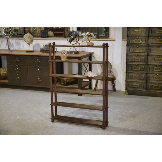 Beechwood Shelf with Ball Feet, 1960s For Sale - Image 10 of 14