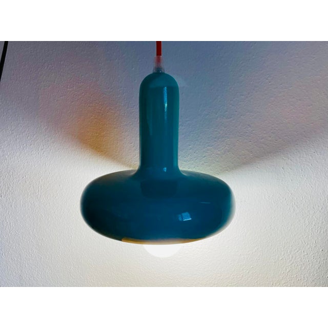 Bauhaus Green Metal Pendant Light, 1950s For Sale - Image 4 of 12