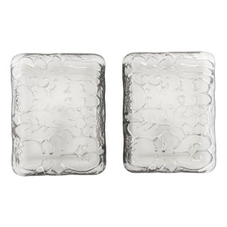 Space Age Wall Lights in Satin Glass by Peill & Putzler, 1970s, Set of 2 For Sale