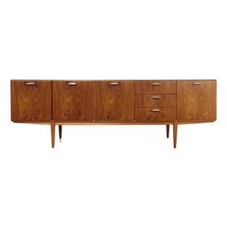 1960s Mid Century Modern Vintage Teak Sideboard Credenza by Wrighton Danish Style For Sale