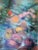 Vintage contemporary painting titled 'Riverbed'’ depicting water running over rocks in a river. Oil on stretched canvas,...